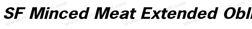 SF Minced Meat Extended Oblique字体转换